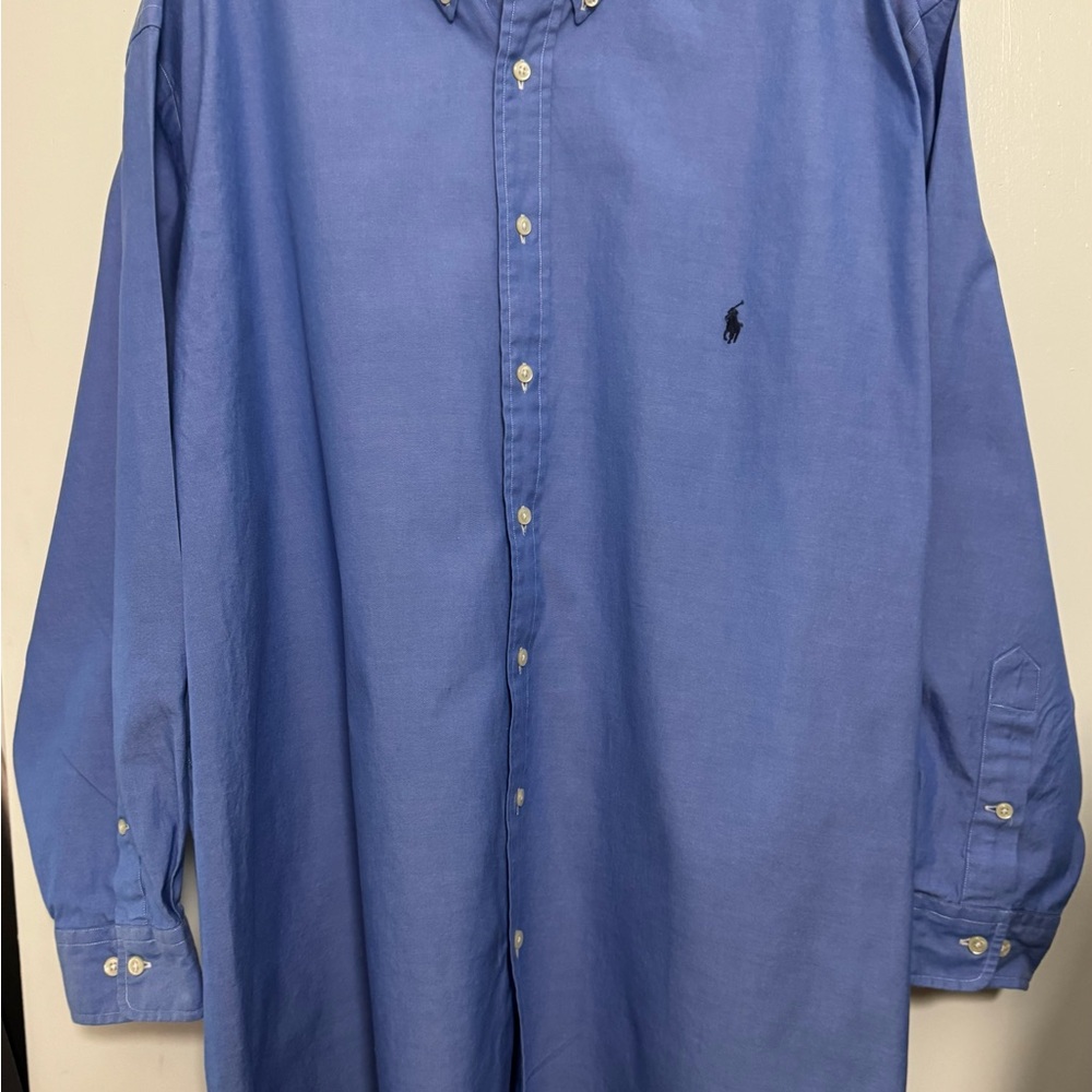 Polo by Ralph Lauren Classic Oxford Button-D Shirt - Blue Big and Tall 20-34/35